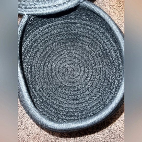 NWT Blue Rope Plant Holder with Lid - Picture 4 of 4